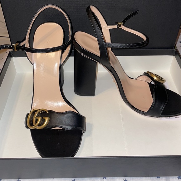 Gucci leather sandal heel - Picture 7 of 9